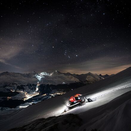 Pistenfahrzeug Passagierfahrt im Skigebiet Arosa Lenzerheide | © Urban Engel